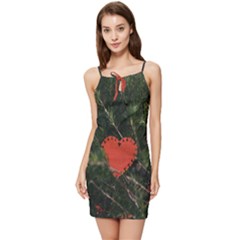 Valentine Day Heart Love Summer Tie Front Dress by artworkshop