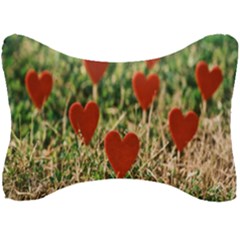 Valentine Day Heart Pattern Love Seat Head Rest Cushion by artworkshop