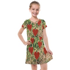 Valentine Day Heart Pattern Love Kids  Cross Web Dress