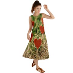 Valentine Day Heart Pattern Love Summer Maxi Dress by artworkshop