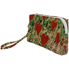 Valentine Day Heart Pattern Love Wristlet Pouch Bag (small) by artworkshop