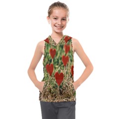 Valentine Day Heart Pattern Love Kids  Sleeveless Hoodie by artworkshop