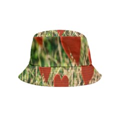 Valentine Day Heart Pattern Love Inside Out Bucket Hat (kids) by artworkshop