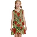 Valentine Day Heart Pattern Love Kids  Sleeveless Tiered Mini Dress View1