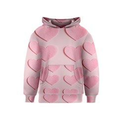 Valentine Day Heart Pattern Pink Kids  Pullover Hoodie