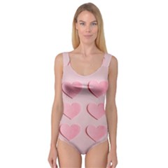 Valentine Day Heart Pattern Pink Princess Tank Leotard  by artworkshop