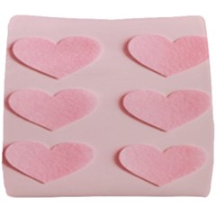 Valentine Day Heart Pattern Pink Seat Cushion by artworkshop