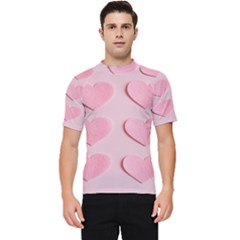 Valentine Day Heart Pattern Pink Men s Short Sleeve Rash Guard by artworkshop