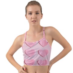 Valentine Day Heart Pattern Pink Mini Tank Bikini Top by artworkshop