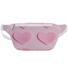 Valentine Day Heart Pattern Pink Waist Bag  by artworkshop