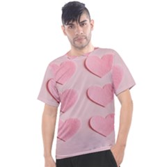 Valentine Day Heart Pattern Pink Men s Sport Top by artworkshop