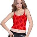 Valentine Day Heart Pattern  Spaghetti Strap Bra Top View1