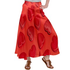 Valentine Day Heart Pattern  Satin Palazzo Pants by artworkshop