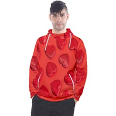 Valentine Day Heart Pattern  Men s Pullover Hoodie