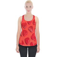 Valentine Day Heart Pattern  Piece Up Tank Top by artworkshop