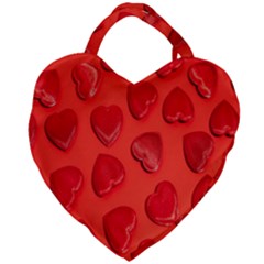 Valentine Day Heart Pattern  Giant Heart Shaped Tote by artworkshop