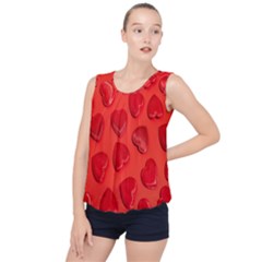 Valentine Day Heart Pattern  Bubble Hem Chiffon Tank Top by artworkshop