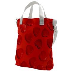 Valentine Day Heart Pattern  Canvas Messenger Bag by artworkshop