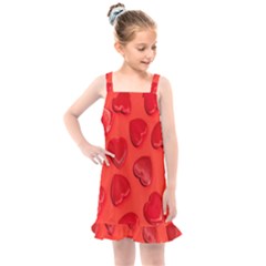 Valentine Day Heart Pattern  Kids  Overall Dress by artworkshop