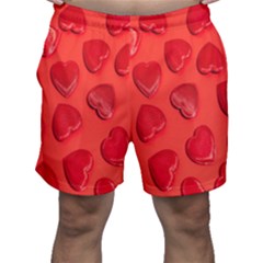 Valentine Day Heart Pattern  Men s Shorts by artworkshop