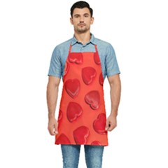 Valentine Day Heart Pattern  Kitchen Apron by artworkshop