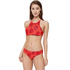 Valentine Day Heart Pattern  Banded Triangle Bikini Set by artworkshop