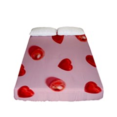 Valentine Day Heart Pattern Fitted Sheet (full/ Double Size) by artworkshop