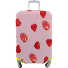 Valentine Day Heart Pattern Luggage Cover (large) by artworkshop