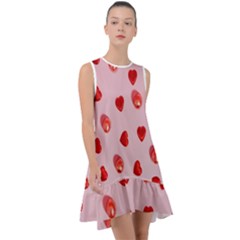 Valentine Day Heart Pattern Frill Swing Dress by artworkshop