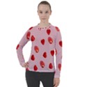 Valentine Day Heart Pattern Women s Pique Long Sleeve Tee View1