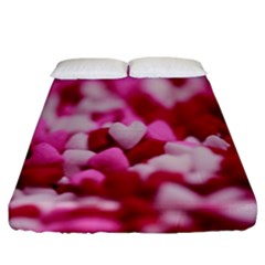 Valentine Day Heart Symbol Capsule Fitted Sheet (king Size) by artworkshop