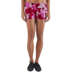 Valentine Day Heart Symbol Capsule Yoga Shorts by artworkshop