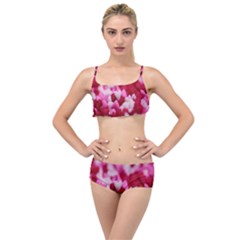 Valentine Day Heart Symbol Capsule Layered Top Bikini Set by artworkshop