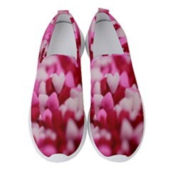 Valentine Day Heart Symbol Capsule Women s Slip On Sneakers by artworkshop