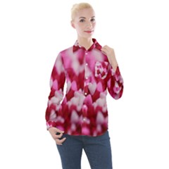 Valentine Day Heart Symbol Capsule Women s Long Sleeve Pocket Shirt