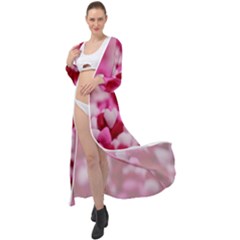 Valentine Day Heart Symbol Capsule Maxi Chiffon Beach Wrap by artworkshop