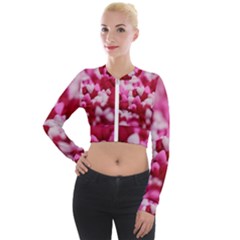 Valentine Day Heart Symbol Capsule Long Sleeve Cropped Velvet Jacket by artworkshop