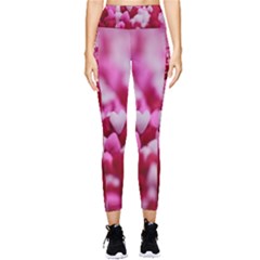 Valentine Day Heart Symbol Capsule Pocket Leggings  by artworkshop