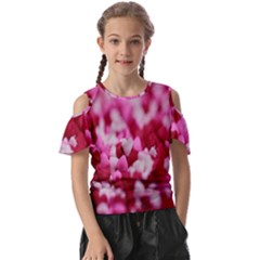 Valentine Day Heart Symbol Capsule Kids  Butterfly Cutout Tee by artworkshop