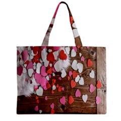 Valentine Day Heart Wallpaper Zipper Mini Tote Bag by artworkshop