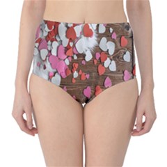 Valentine Day Heart Wallpaper Classic High-waist Bikini Bottoms by artworkshop