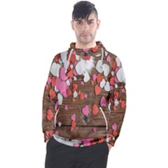 Valentine Day Heart Wallpaper Men s Pullover Hoodie by artworkshop