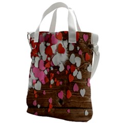 Valentine Day Heart Wallpaper Canvas Messenger Bag by artworkshop