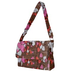 Valentine Day Heart Wallpaper Full Print Messenger Bag (s) by artworkshop