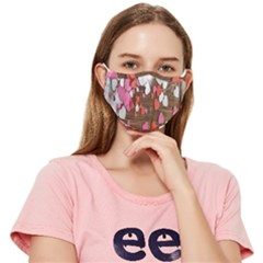 Valentine Day Heart Wallpaper Fitted Cloth Face Mask (adult) by artworkshop