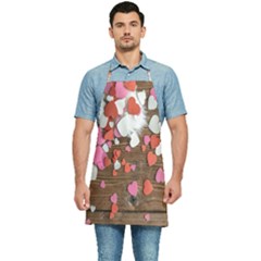 Valentine Day Heart Wallpaper Kitchen Apron by artworkshop