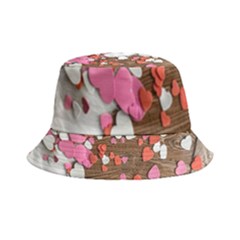 Valentine Day Heart Wallpaper Inside Out Bucket Hat by artworkshop