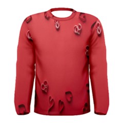 Valentine Day Logo Heart Ribbon Men s Long Sleeve Tee by artworkshop