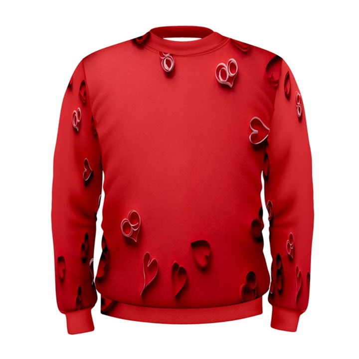 Valentine Day Logo Heart Ribbon Men s Sweatshirt