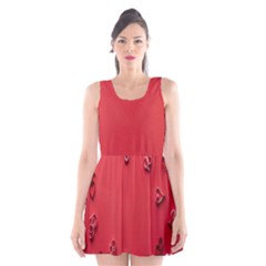 Valentine Day Logo Heart Ribbon Scoop Neck Skater Dress by artworkshop